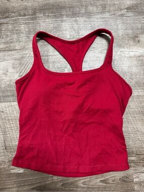 Fern Fitness Red Racerback Tank Top Size Small